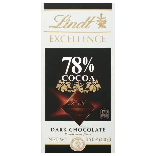Lindt EXCELLENCE 78% Cocoa Dark Chocolate Bar, Easter Chocolate Candy, 3.5 oz.