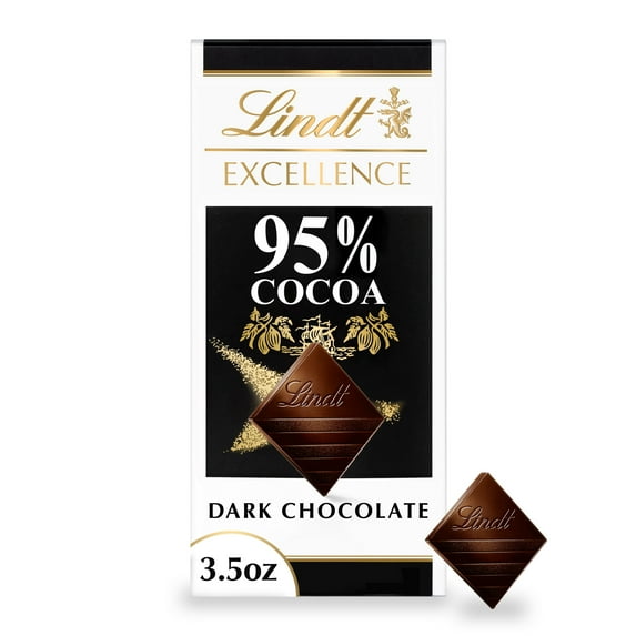 Lindt EXCELLENCE 95% Cocoa Dark Chocolate Candy Bar, 2.8 oz, Bar