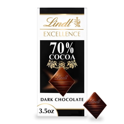 Lindt EXCELLENCE 70% Cocoa Dark Chocolate Candy Bar, 3.5 oz