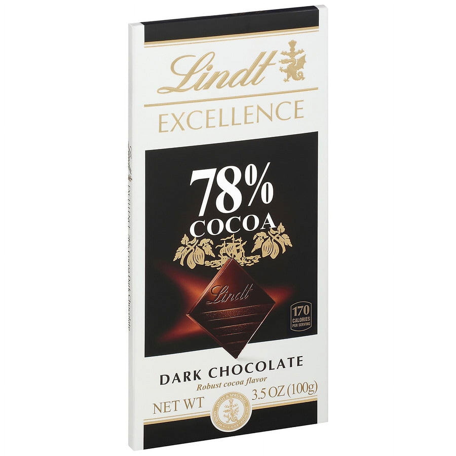 Lindt Excellence 78% Cocoa Dark Chocolate Bar 78% Cocoa 3.5 OZ Pack of ...