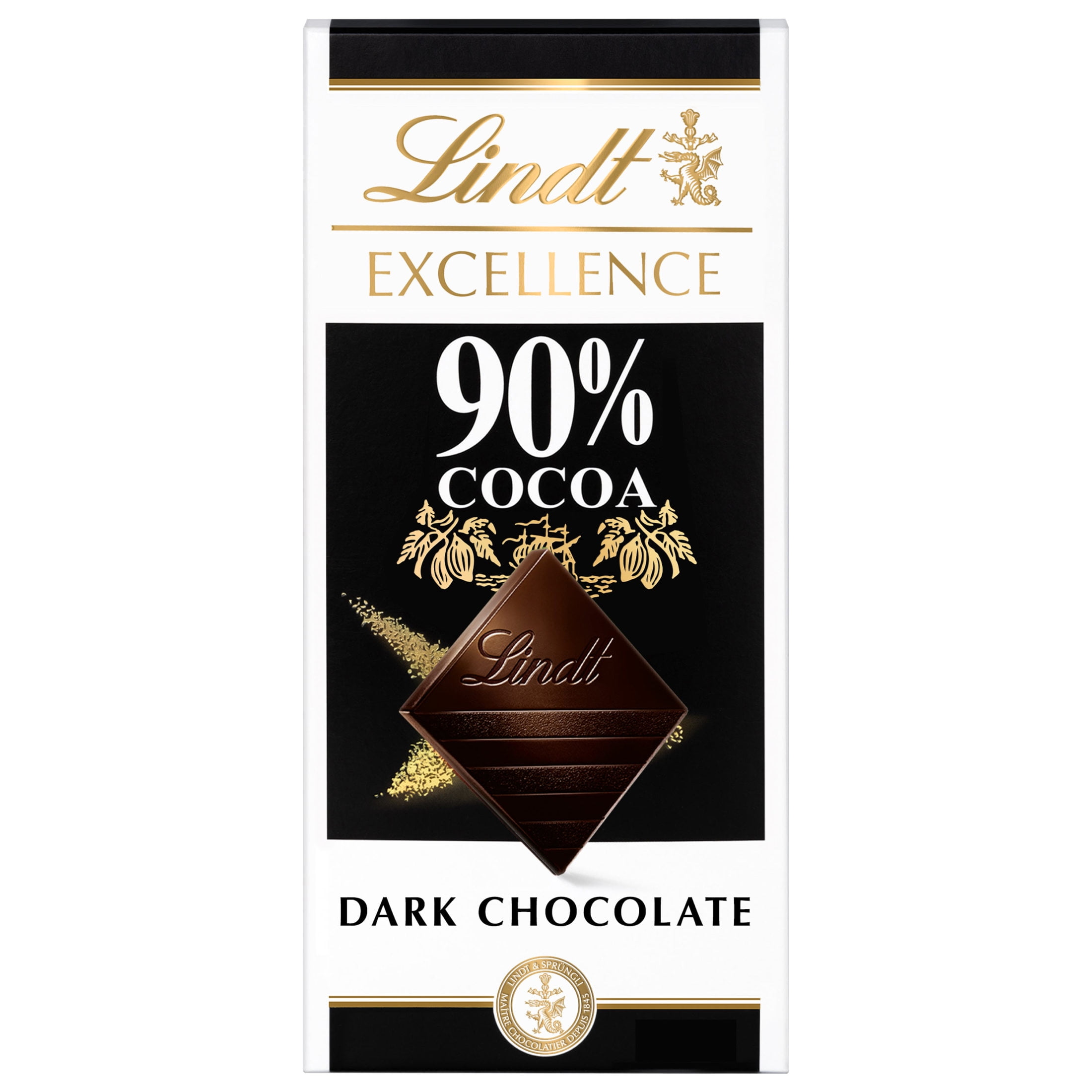 Lindt Excellence 90% Cocoa Dark Chocolate Candy Bar, 3.5 oz, Bar