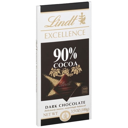 Lindt Excellence Bar 90% Cocoa Dark Chocolate, 3.5 oz