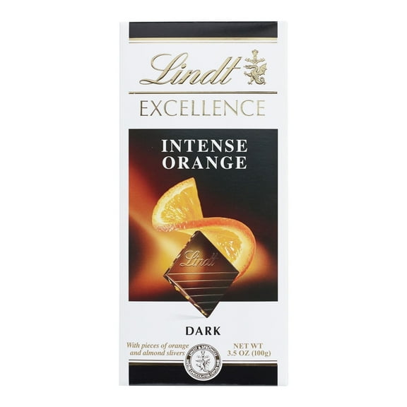 Lindt Excellence Intense Orange Dark Chocolate Bar 3.5 oz. Pack of 3