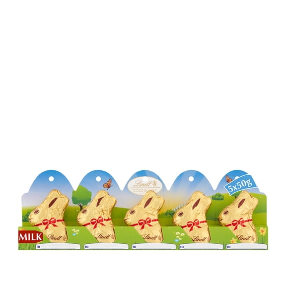 Lindt Gold Milk Chocolate Easter Bunny 5 X 10G, Imported from Britain