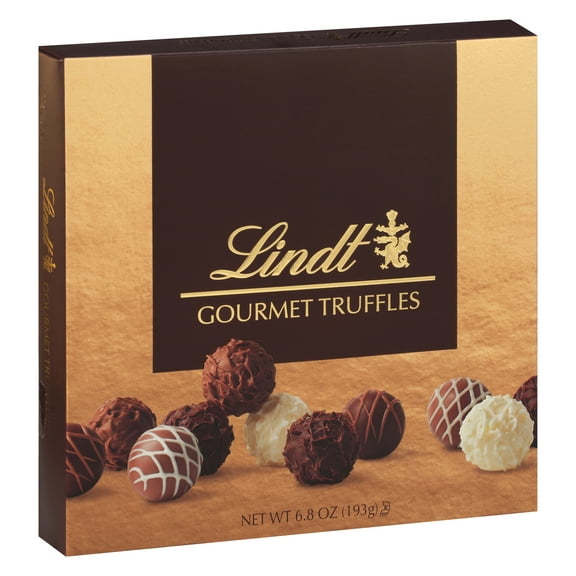 Lindt Gourmet Chocolate Truffles Gift Box, Christmas Chocolate for Gifting, 12 Count, 6.8 oz. Box