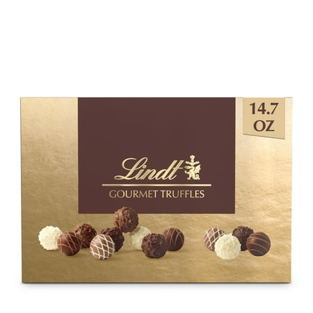 Lindt Gourmet Truffles Assorted Chocolate Candy, Gift Box, 14.7 oz