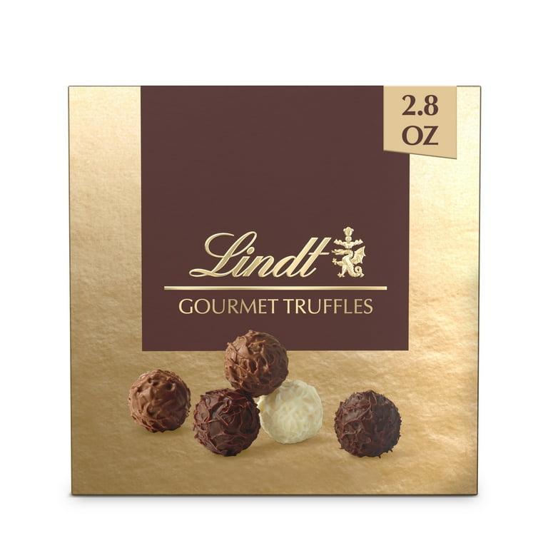 Lindt Gourmet Truffles Assorted Chocolate Candy, Gift Box, 2.8 oz