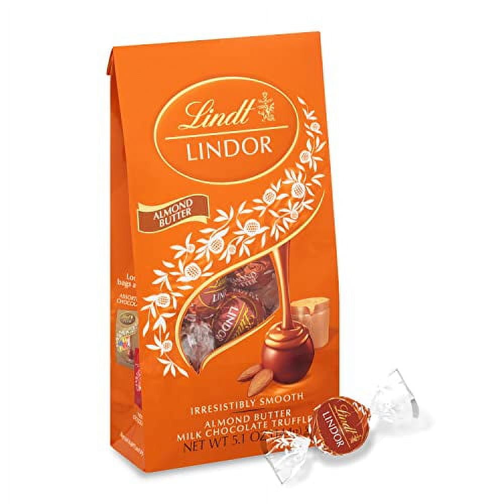 Lindt LINDOR Almond Butter Milk Chocolate Candy Truffles, Milk