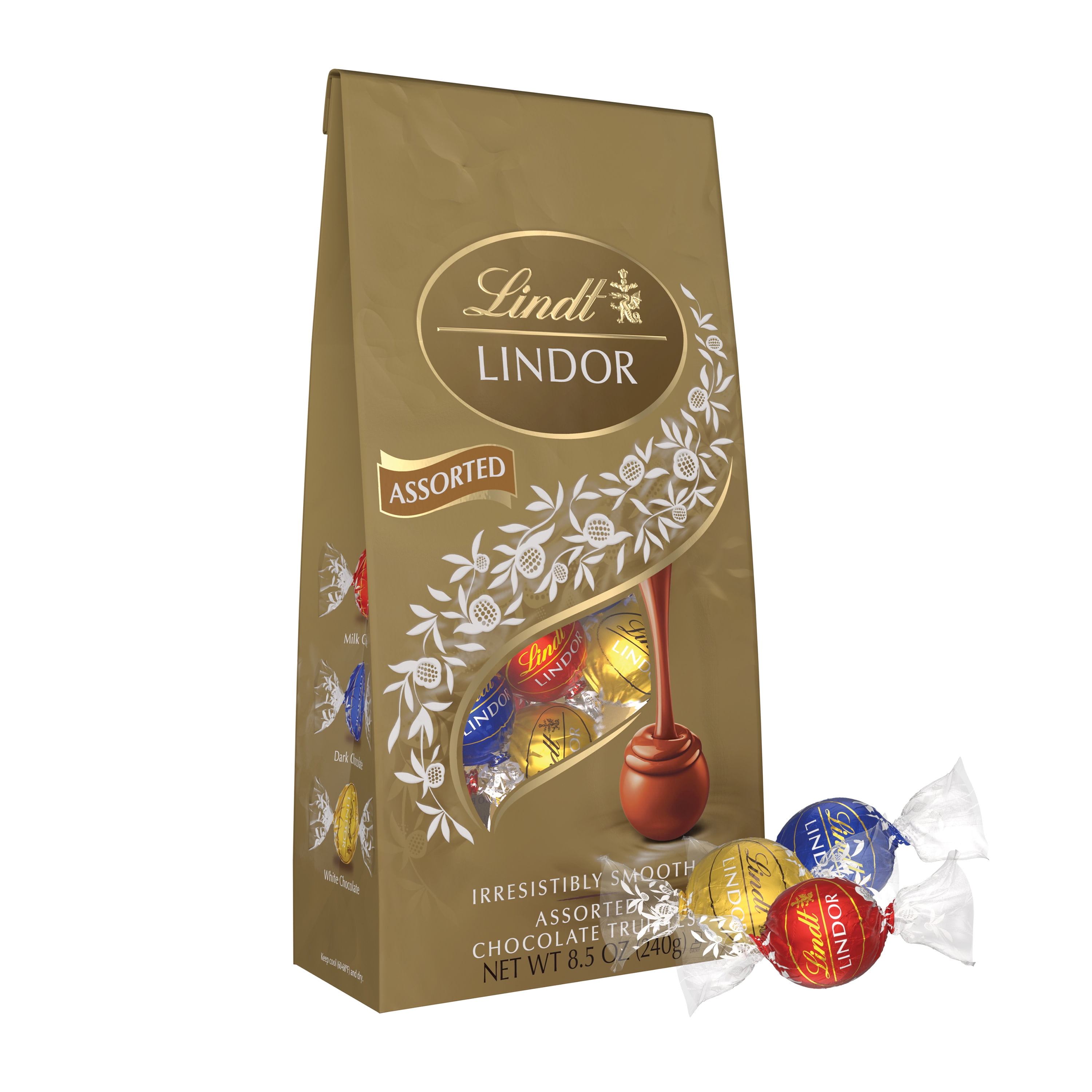Lindt LINDOR Assorted Chocolate Candy Truffles with Smooth, Melting