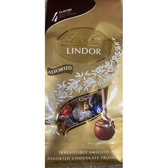 Lindt LINDOR Assorted Chocolate Truffles 19 oz Bag - 4 FLAVORS