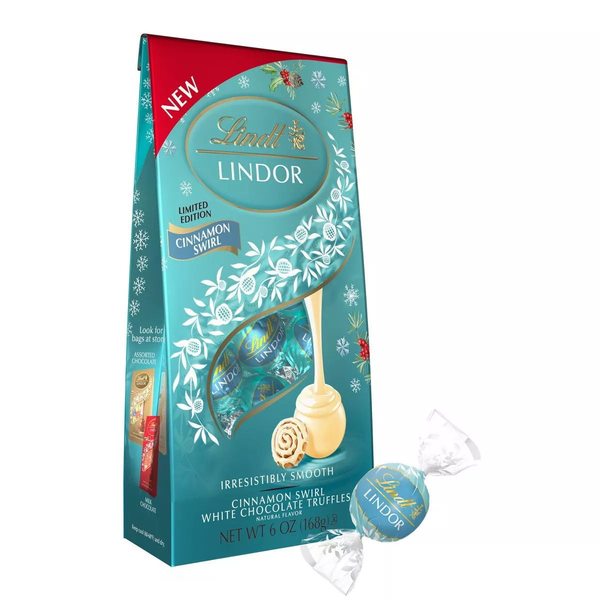 Lindt LINDOR Christmas Cinnamon Swirl White Chocolate