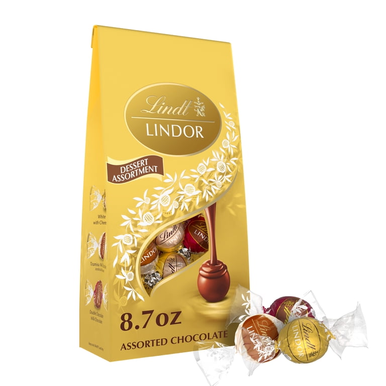 Lindt LINDOR Dessert Assortment Chocolate Candy Truffles, 8.7 oz