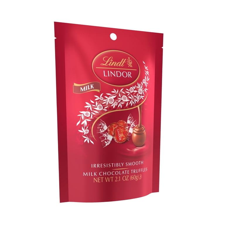 Lindt LINDOR Milk Chocolate Candy Truffles, 2.1 oz. Bag - Walmart.com