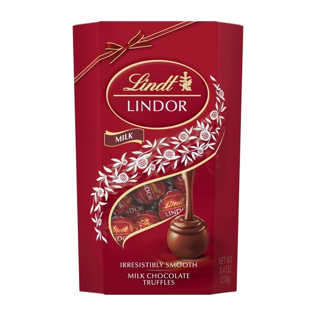 Lindt Lindor Milk Chocolate Candy Truffles Gift Box, 8.4 Oz. - Walmart.com