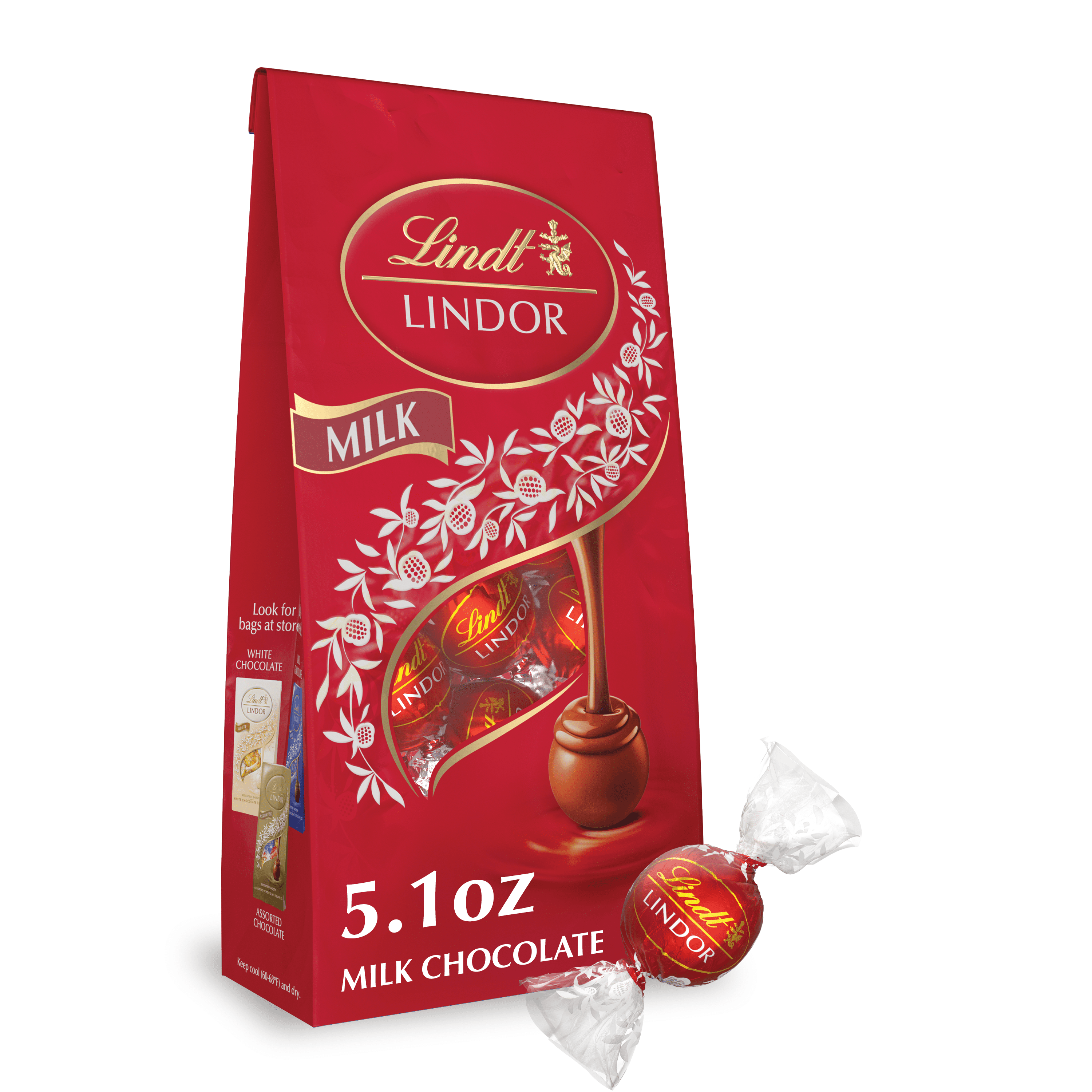 Lindt LINDOR Dark Chocolate Candy Truffles, Valentine's Day Chocolate, 50.8  oz., 120 Count
