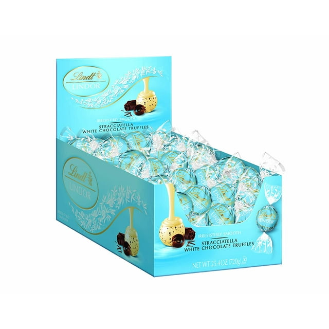 Lindt LINDOR Stracciatella White Chocolate Truffles ,60 Count Box ...