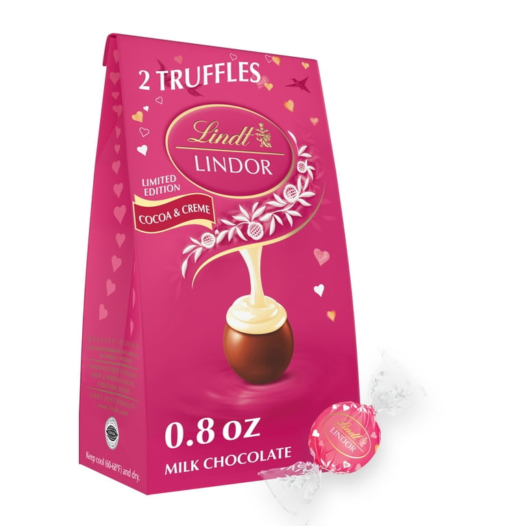 Lindt LINDOR Valentine's Day Cocoa and Creme Milk Chocolate Candy