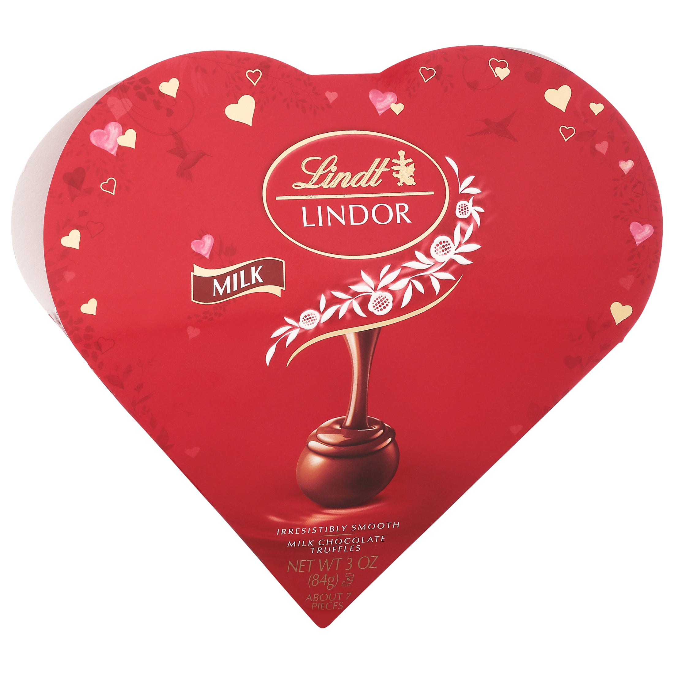 Lindt LINDOR Valentine's Day Milk Chocolate Candy Truffles Friend Heart, 3 oz. Gift Box