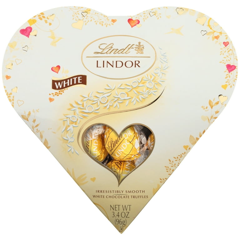 Lindt LINDOR White Chocolate Truffles Heart, 3.4 oz. - Walmart.com