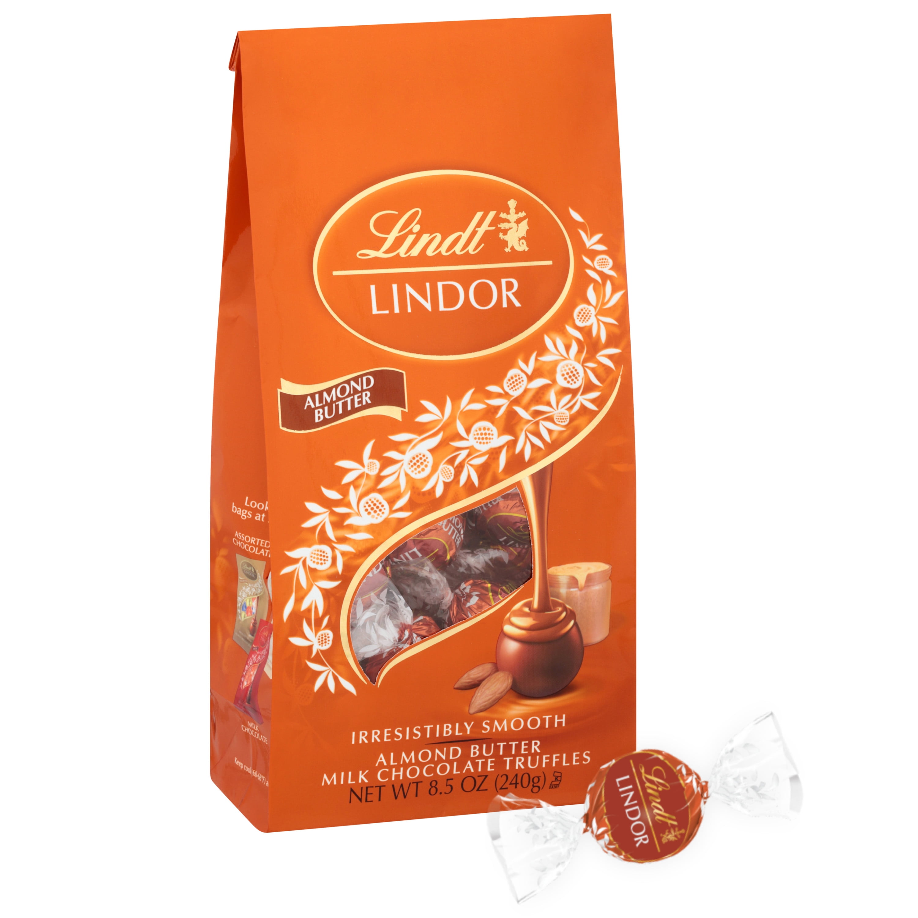 Lindt Lindor Almond Butter Milk Chocolate Truffles, 8.5 oz. Bag