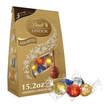 Lindt Lindor Assorted Chocolate Candy Truffles, 15.2 oz, Bag