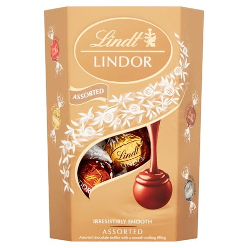 Lindt Lindor Assorted Chocolate Truffles Box 200g, British Import (Pack of 6)