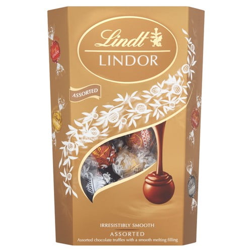 Lindt Lindor Assorted Chocolate Truffles Box 337g, British Import (Pack of 3)