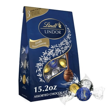 Lindt Lindor Assorted Dark Chocolate Candy Truffles, 15.2 oz. Bag