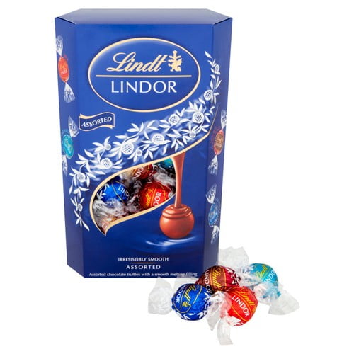 Lindt Lindor Blue Assorted Milk Chocolate Truffles Box 337g, British Import (Pack of 3)