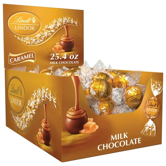 Lindt Lindor Caramel Milk Chocolate Truffles, 60 count, 25.4 oz
