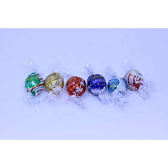 Lindt Lindor Chocolate Truffles Assortment, 7 Flavors Variety, Parties, Holidays, Movies, Heartwarming, Well Wishes, Gifting, Assorted Truffles, 60 Count