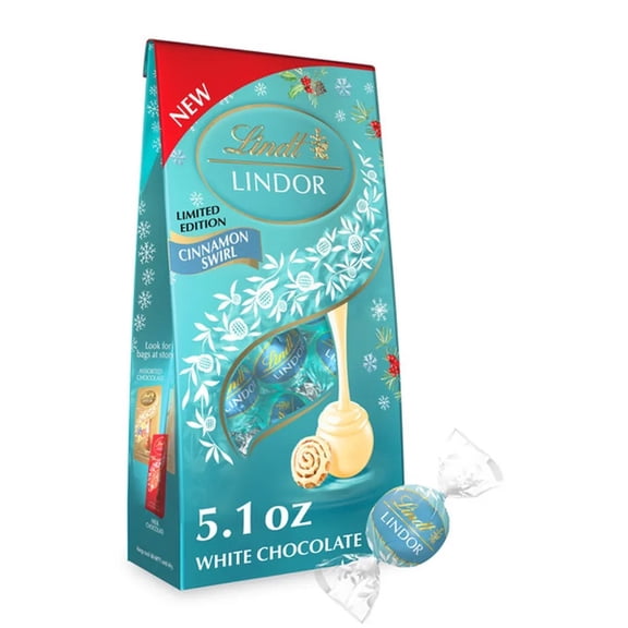Lindt Lindor Cinnamon Swirl White Chocolate Candy Truffles - 5.1 oz