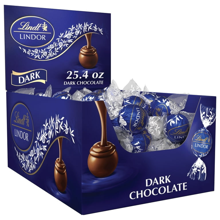 Lindor Dark Chocolate Truffles, 25.4 oz Box, 60/Box Lindor Dark Chocolate Truffles, 25.4 oz Box, 60/Box