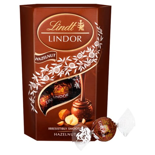 Lindt Lindor Hazelnut Chocolate Truffles 200g, British Import