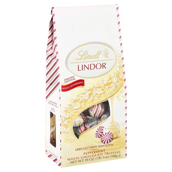 Lindt Lindor Holiday White Chocolate Peppermint Truffles (19 Ounce)