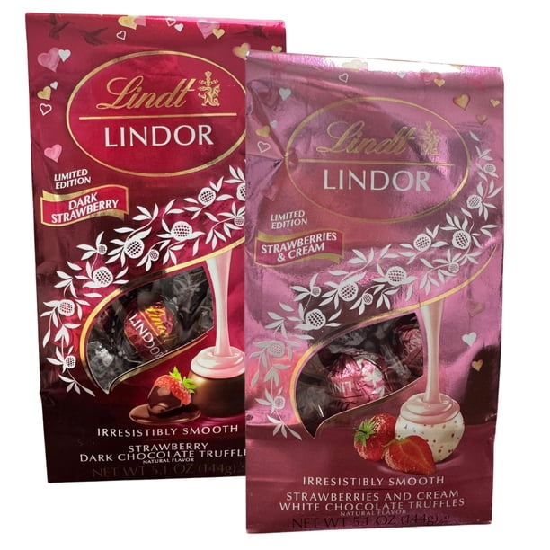 LINDORES　2本セット Lindt Lindor Valentines Truffles - 2 Pack for Office Treats