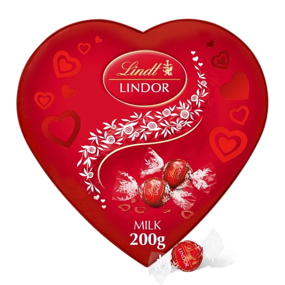 Lindt Lindor Milk Chocolate Heart 200G, Imported from Britain