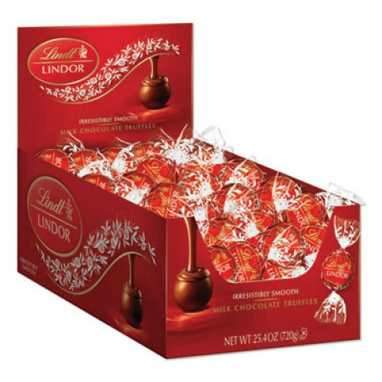 Lindor Milk Chocolate Truffles, 25.4 oz Box, 60/Box Lindor Milk Chocolate Truffles, 25.4 oz Box, 60/Box