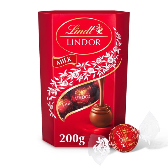 Lindt Lindor Milk Chocolate Truffles Box 200g, Imported from Britain