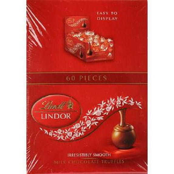 Lindt Lindor, Milk Chocolate Truffles, Count 60 - Chocolate Candy / Grab Varieties & Flavors