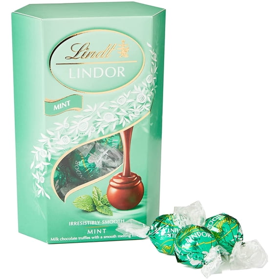 Lindt Lindor Milk Mint Chocolate Truffles Box, 200 g
