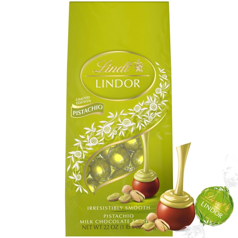 Lindt Lindor Milk White Chocolate Truffles Pistachio Limited