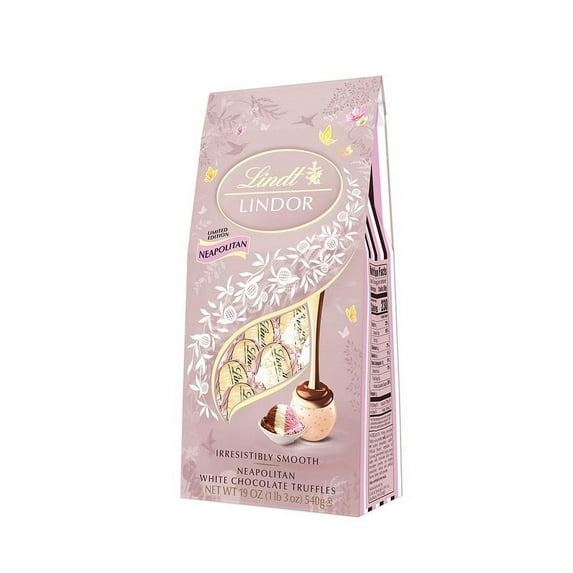 Lindt Lindor Neapolitan White Chocolate Truffles, 19 Ounce