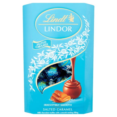 Lindt Lindor Salted Caramel Chocolate Truffles Box 200g, British Import (Pack of 6)