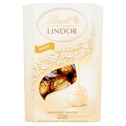 Lindt Lindor White Chocolate Truffles Box 200g, British Import (Pack of 6)