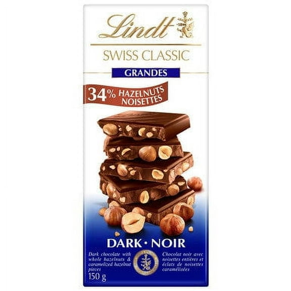 Lindt Swiss Classic Grandes Hazelnut Dark 150g/5.25oz.