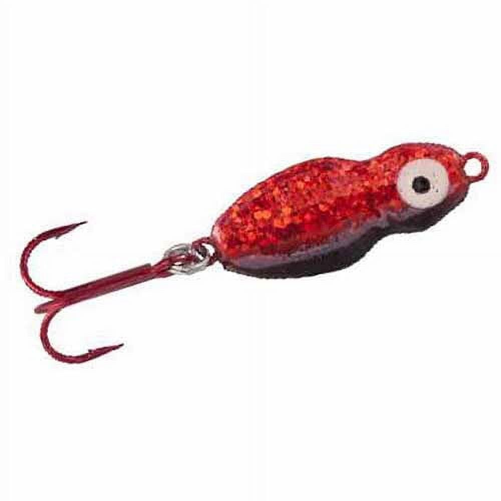 Lindy Frosted Spoon Fishing Lure Ice Glow Red 15/16 in. 1/8 oz.