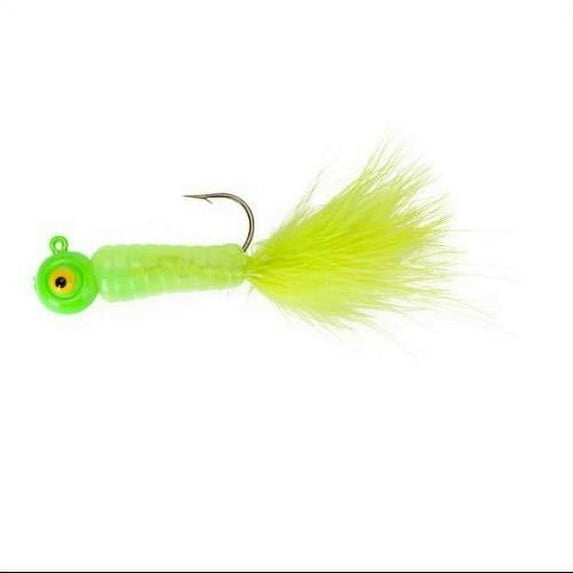 Lindy Fuzz-E-Grub Jig 2'' 1/4oz Chartreuse Shad