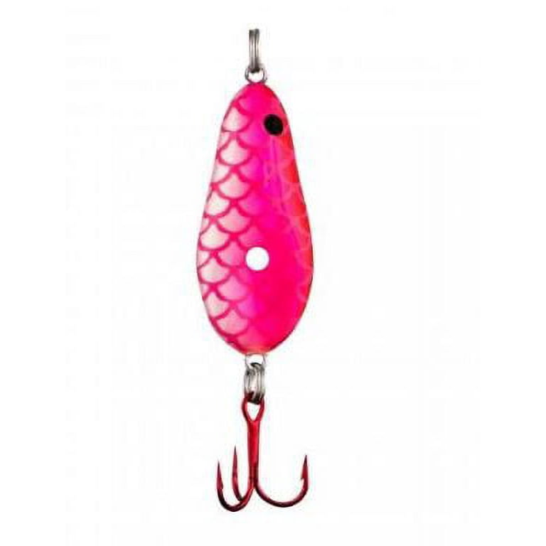 Lindy Glow Spoon Fishing Lure Ice Spoon Pink Scale 1.25 1/8 oz