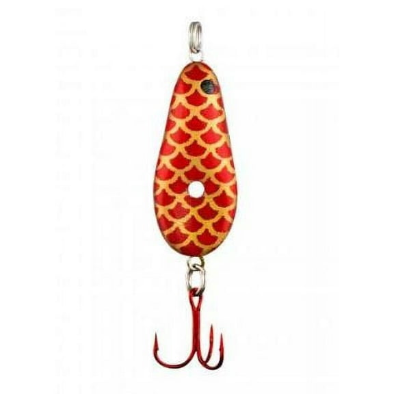 Lindy Glow Spoon Fishing Lure Ice Spoon Red Scale 1.25 1/8 oz.